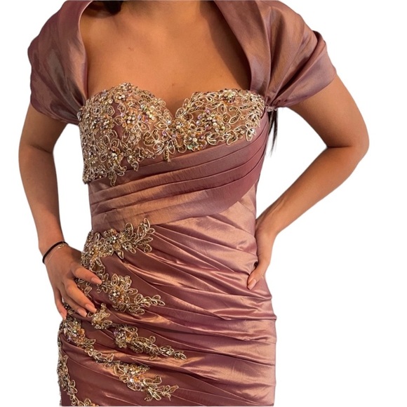 Jovani Evening Gown Bronze - Picture 3 of 4